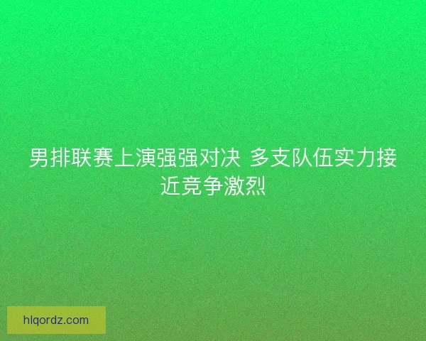 男排联赛上演强强对决 多支队伍实力接近竞争激烈